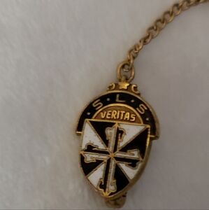 Veritas Gold and Black Double Pin Dated 1971